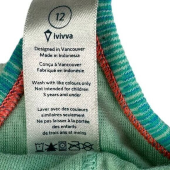 Iviva | Girls Power Y Tumblin Skinny Stripe Racerback Tank Top Size 12 - Picture 7 of 7